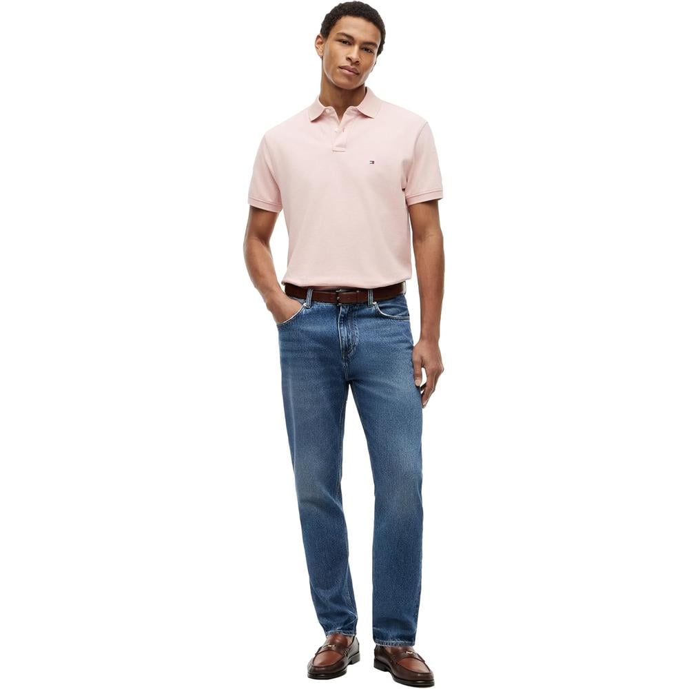 POLO PARA HOMBRE TOMMY HILFIGER CLASSIC FIT MANGA CORTA ROSA PÁLIDO JASPEADO - 2
