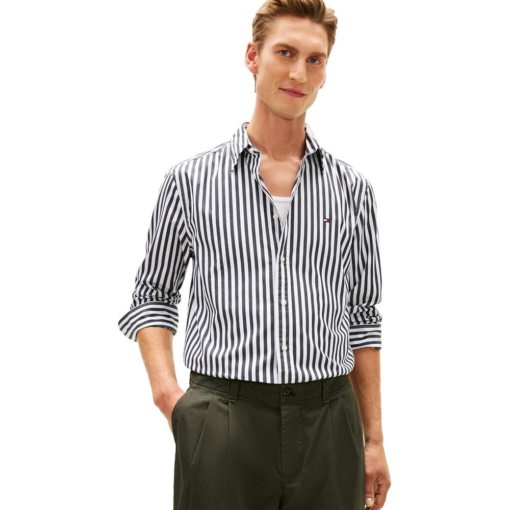 CAMISA PARA HOMBRE TOMMY HILFIGER REGULAR FIT MANGA LARGA NEGRO - 1