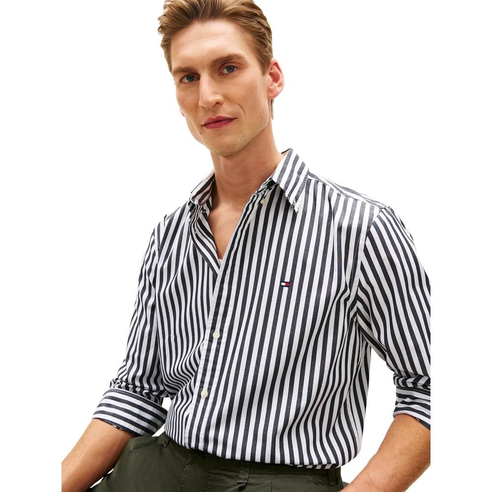 CAMISA PARA HOMBRE TOMMY HILFIGER REGULAR FIT MANGA LARGA NEGRO - 2