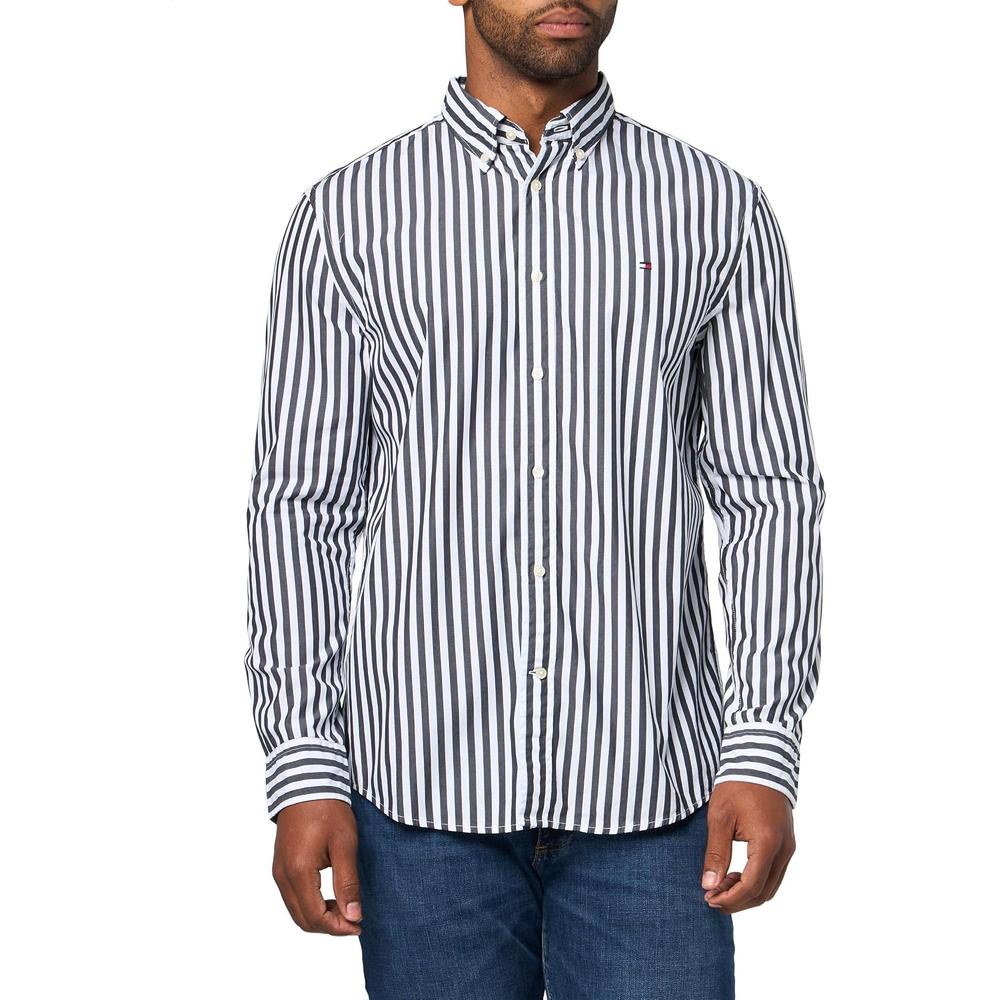 CAMISA PARA HOMBRE TOMMY HILFIGER REGULAR FIT MANGA LARGA NEGRO - 3