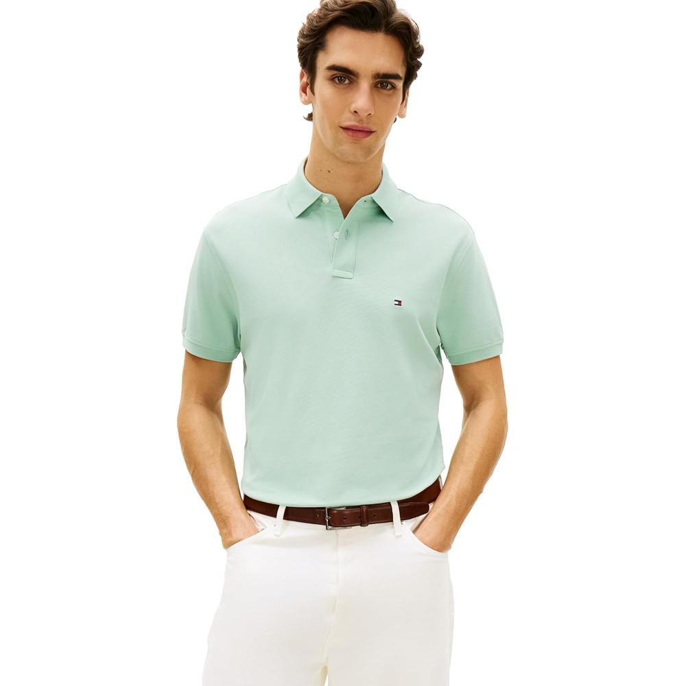 POLO PARA HOMBRE TOMMY HILFIGER CLASSIC FIT MANGA CORTA MENTA TRITURADO - 1