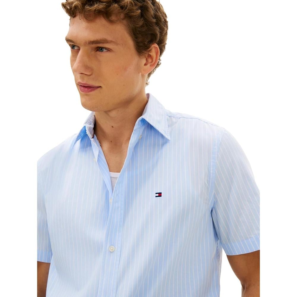 CAMISA PARA HOMBRE TOMMY HILFIGER REGULAR FIT MANGA CORTA AZUL CLARO - 2