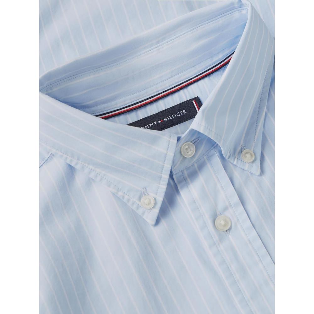 CAMISA PARA HOMBRE TOMMY HILFIGER REGULAR FIT MANGA CORTA AZUL CLARO - 6