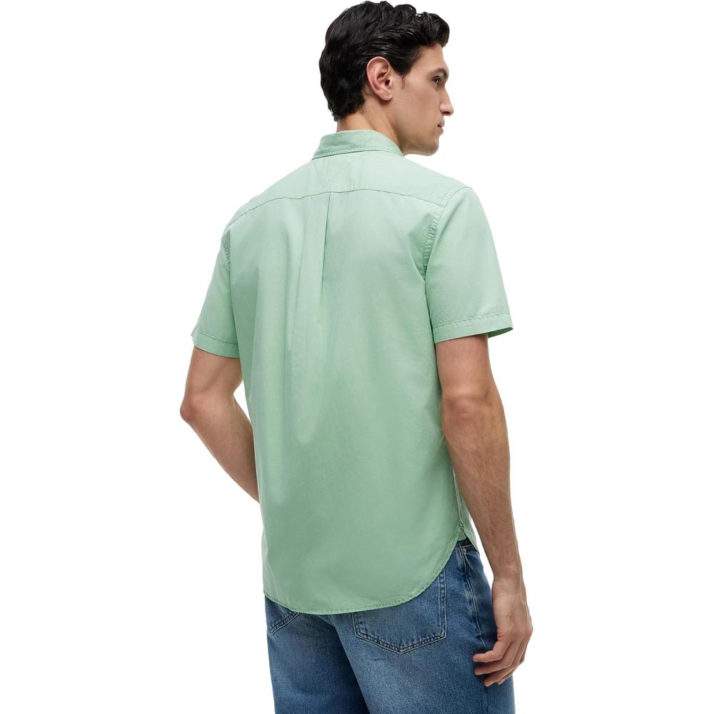 CAMISA PARA HOMBRE TOMMY HILFIGER REGULAR FIT MANGA CORTA VERDE CÉSPED - 4