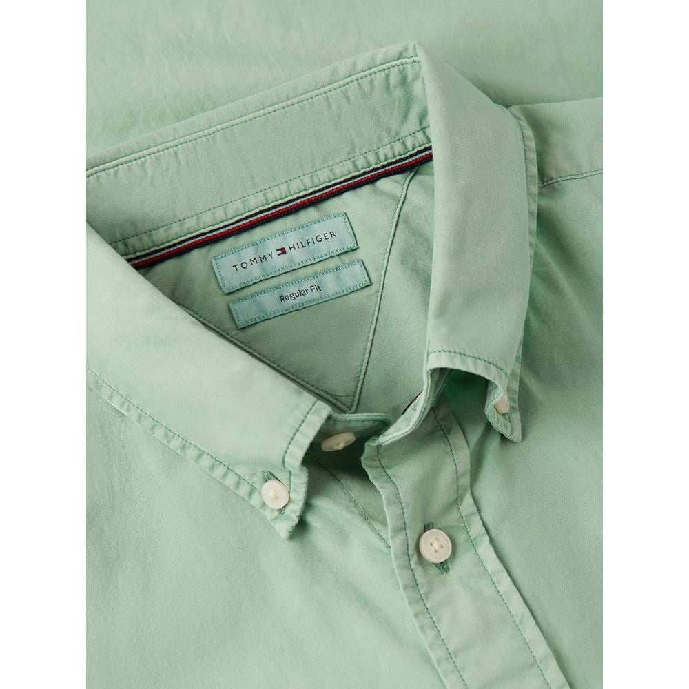 CAMISA PARA HOMBRE TOMMY HILFIGER REGULAR FIT MANGA CORTA VERDE CÉSPED - 5