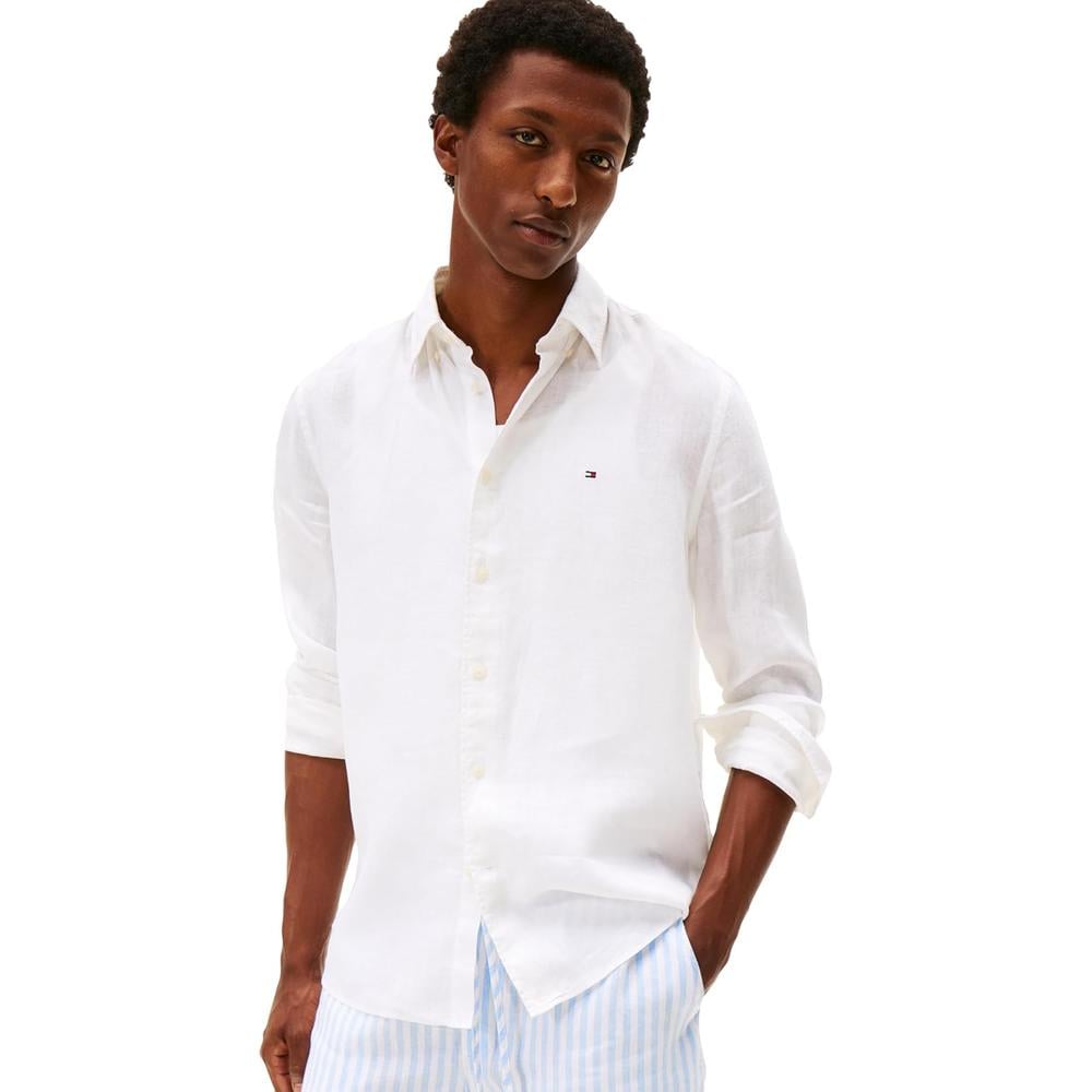CAMISA PARA HOMBRE TOMMY HILFIGER REGULAR FIT MANGA LARGA BLANCO - 1