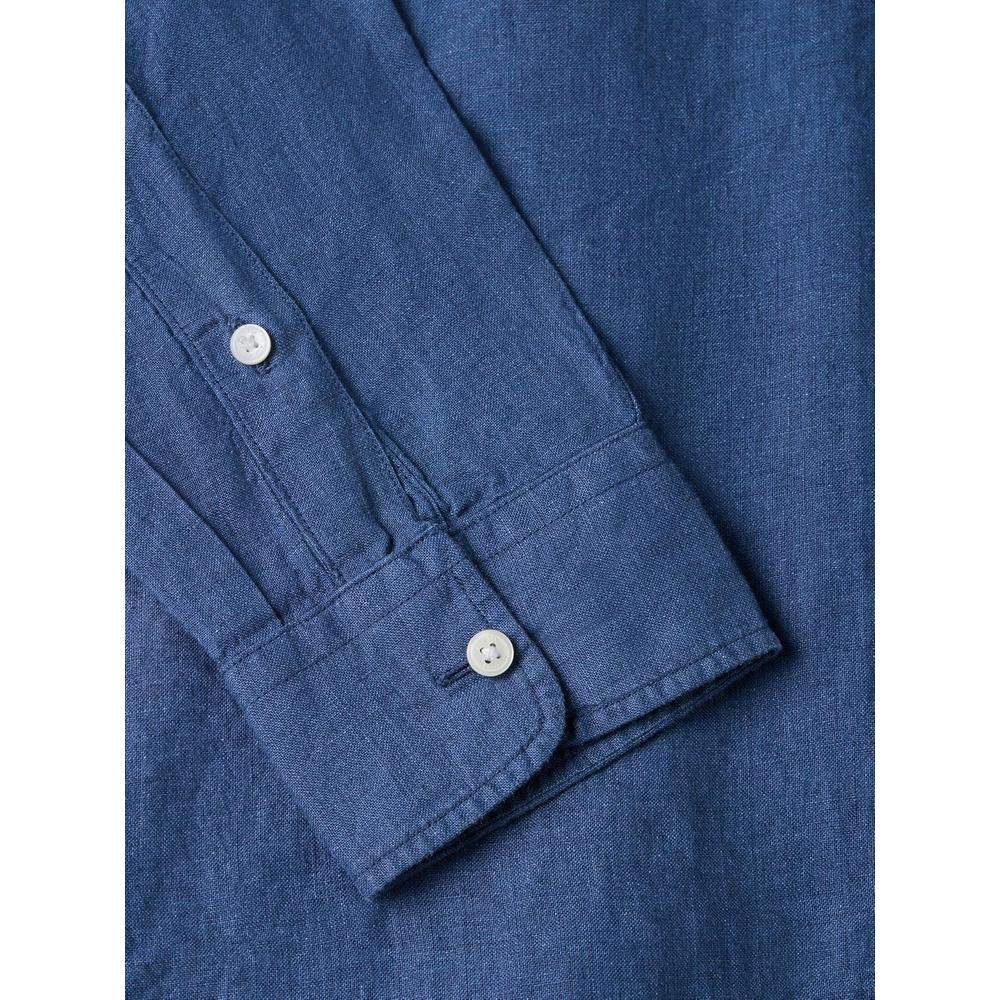 CAMISA PARA HOMBRE TOMMY HILFIGER REGULAR FIT MANGA LARGA AZUL JEAN - 5
