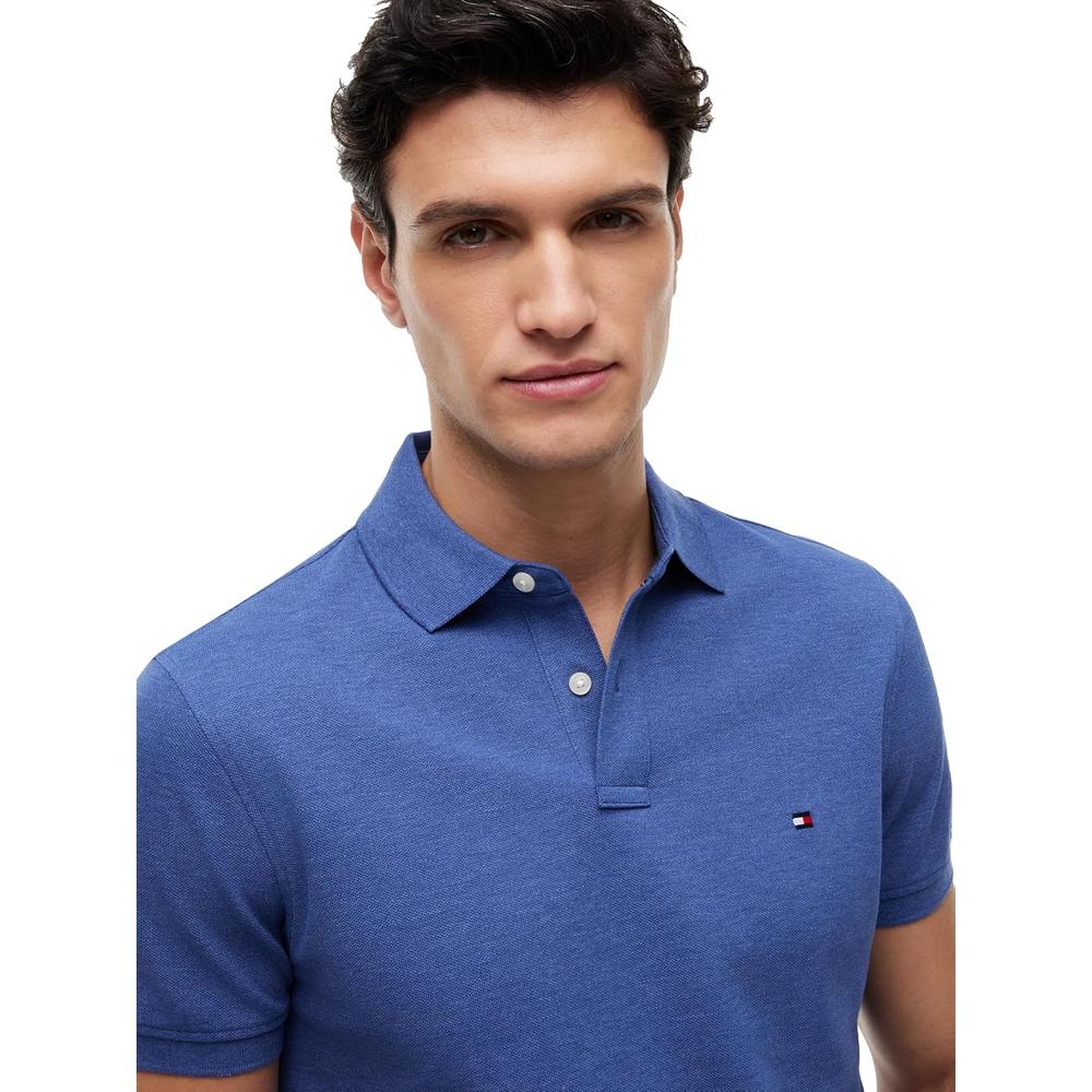 POLO PARA HOMBRE TOMMY HILFIGER 1985 REGULAR FIT MANGA CORTA ÍNDIGO JASPEADO - 3