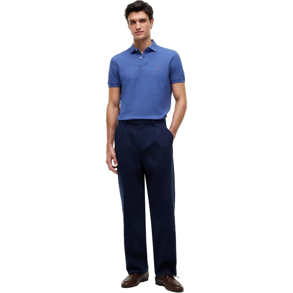 POLO PARA HOMBRE TOMMY HILFIGER 1985 REGULAR FIT MANGA CORTA ÍNDIGO JASPEADO - 4