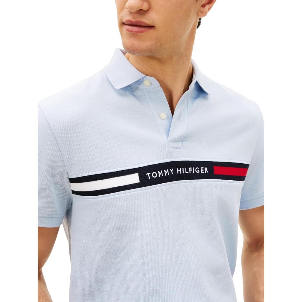 POLO PARA HOMBRE TOMMY HILFIGER REGULAR FIT MANGA CORTA AZUL SUAVE - 2