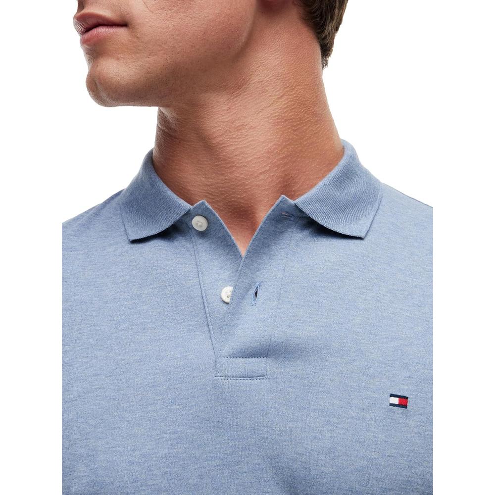 POLO PARA HOMBRE TOMMY HILFIGER REGULAR FIT MANGA CORTA AZUL JASPEADO BROS - 2