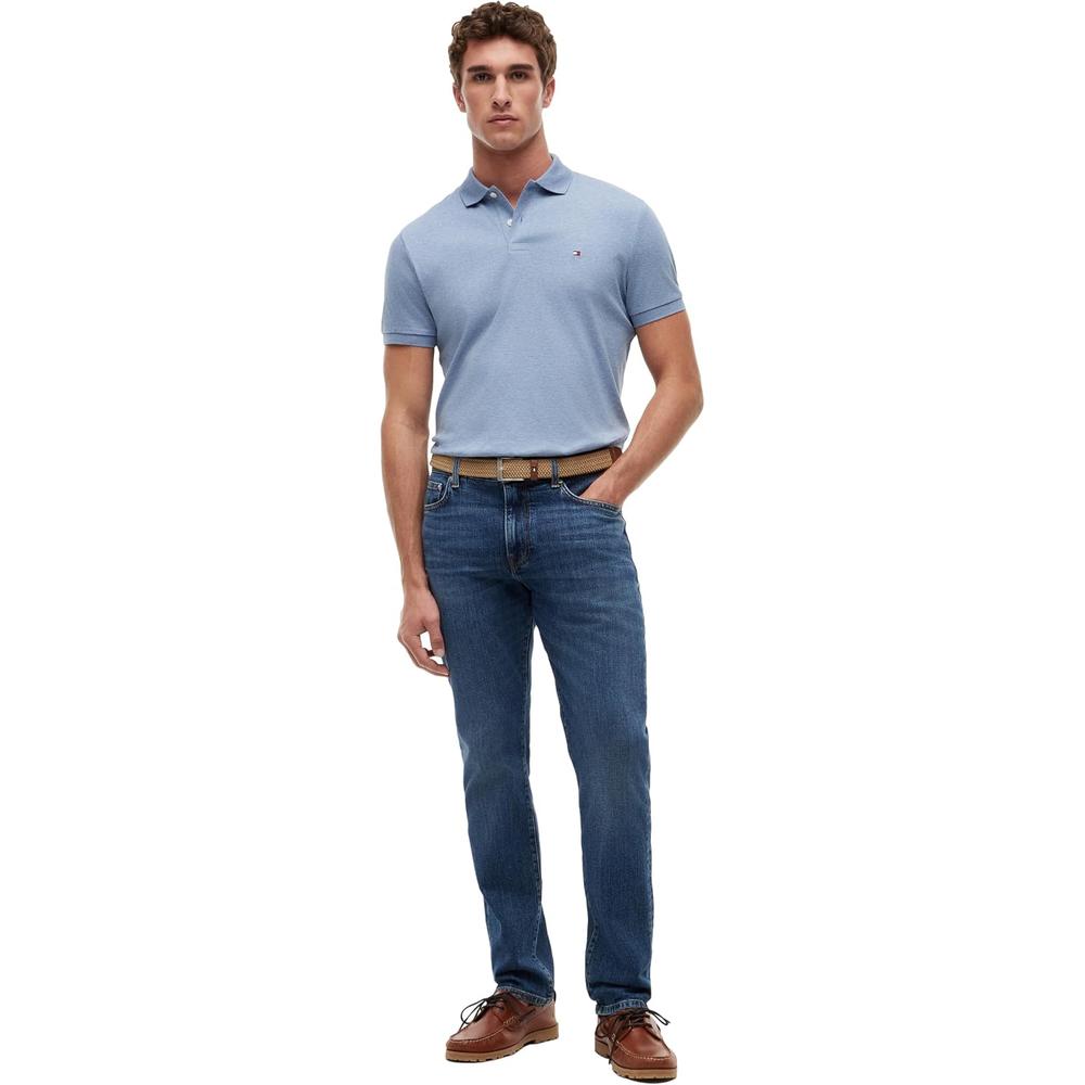 POLO PARA HOMBRE TOMMY HILFIGER REGULAR FIT MANGA CORTA AZUL JASPEADO BROS - 3