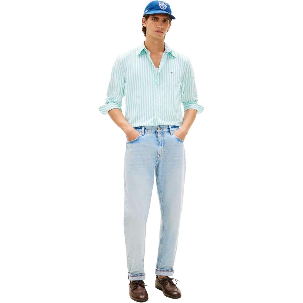 CAMISA PARA HOMBRE TOMMY HILFIGER REGULAR FIT MANGA LARGA AZUL ÁRTICO - 3