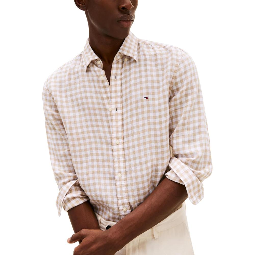 CAMISA PARA HOMBRE TOMMY HILFIGER REGULAR FIT MANGA LARGA SÁNDALO - 2