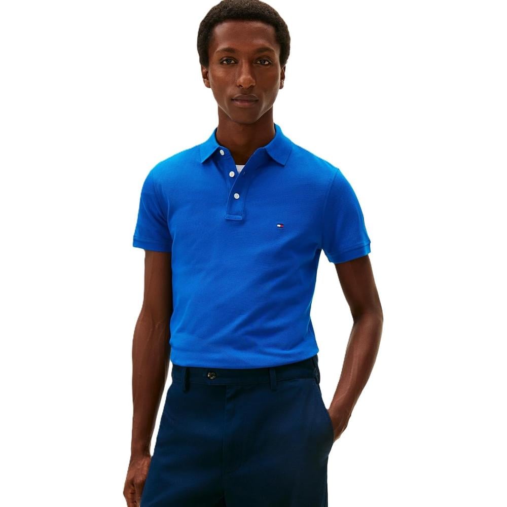 POLO PARA HOMBRE TOMMY HILFIGER 1985 SLIM FIT MANGA CORTA ÍNDIGO VIBRANTE - 1