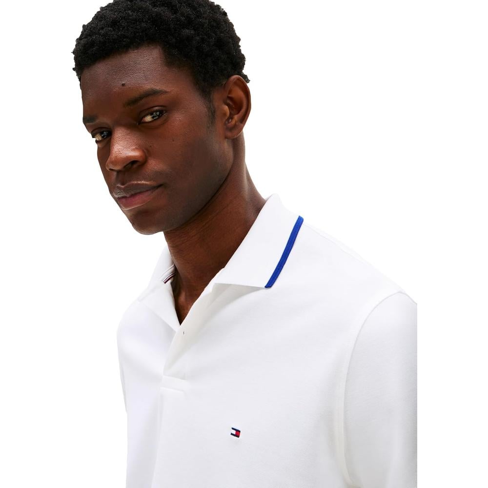 POLO PARA HOMBRE TOMMY HILFIGER REGULAR FIT MANGA CORTA BLANCO CON DETALLE - 2