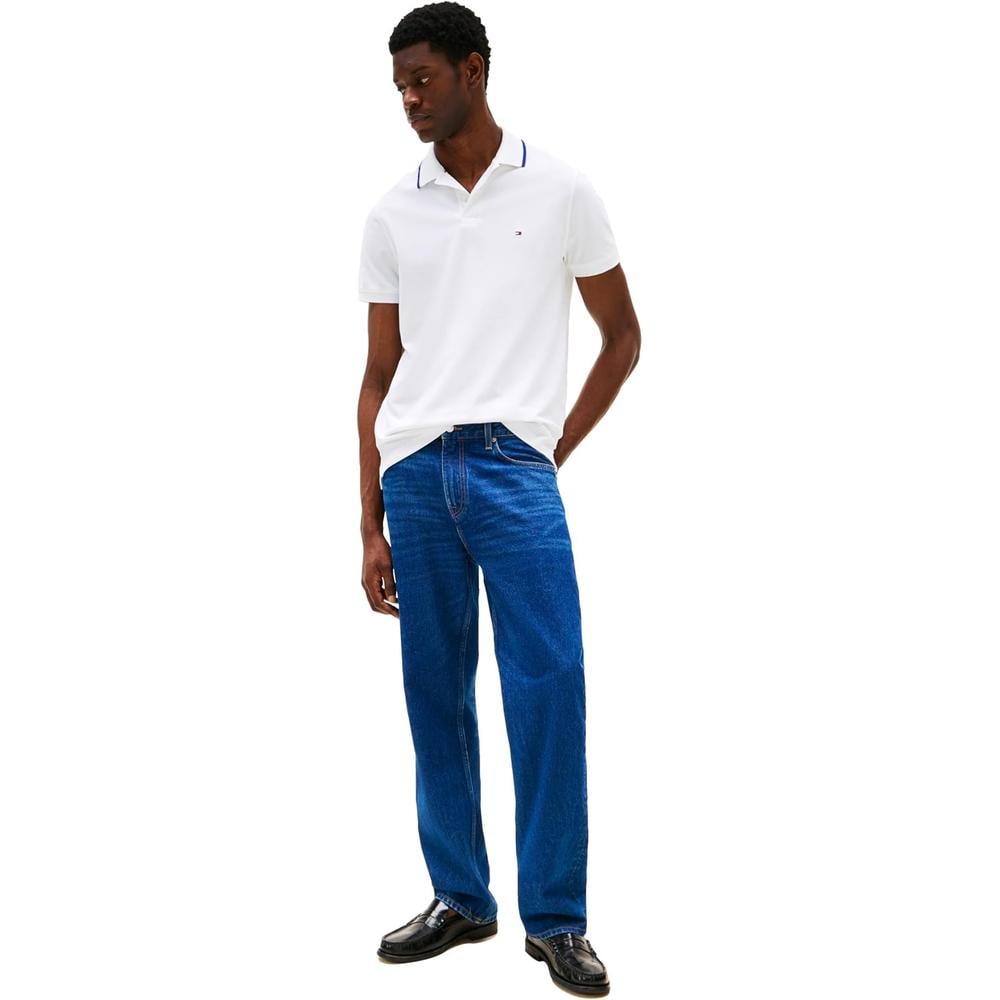 POLO PARA HOMBRE TOMMY HILFIGER REGULAR FIT MANGA CORTA BLANCO CON DETALLE - 3