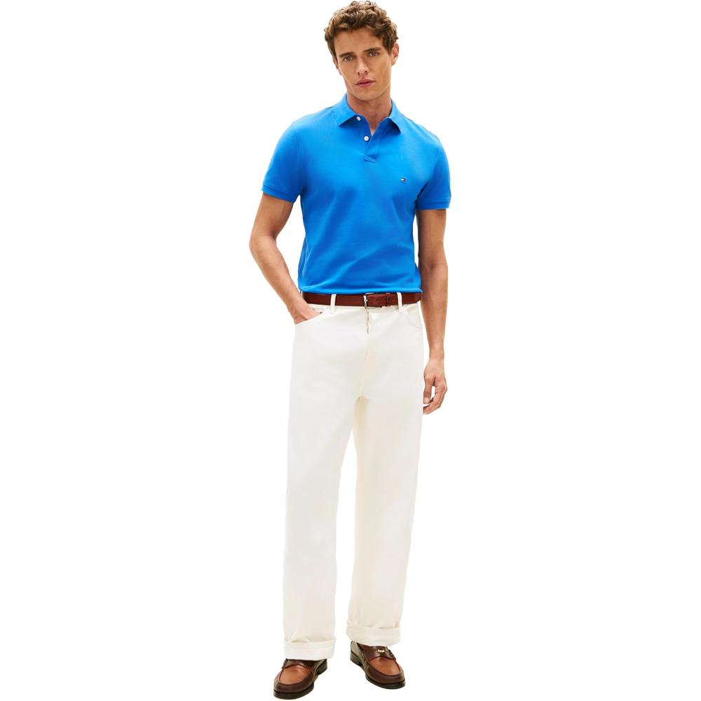 POLO PARA HOMBRE TOMMY HILFIGER 1985 REGULAR FIT MANGA CORTA AZUL ÓRBITA - 4