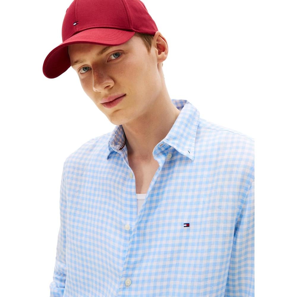 CAMISA PARA HOMBRE TOMMY HILFIGER REGULAR FIT MANGA LARGA AZUL VESSEL - 2