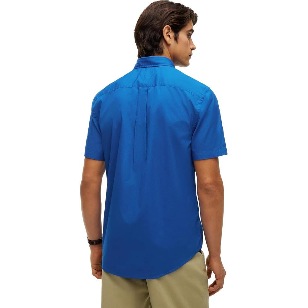 CAMISA PARA HOMBRE TOMMY HILFIGER REGULAR FIT MANGA CORTA AZUL ANTIGUO - 4