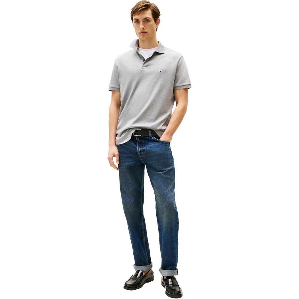 POLO PARA HOMBRE TOMMY HILFIGER REGULAR FIT MANGA CORTA GRIS MEDIO JASPEADO - 3