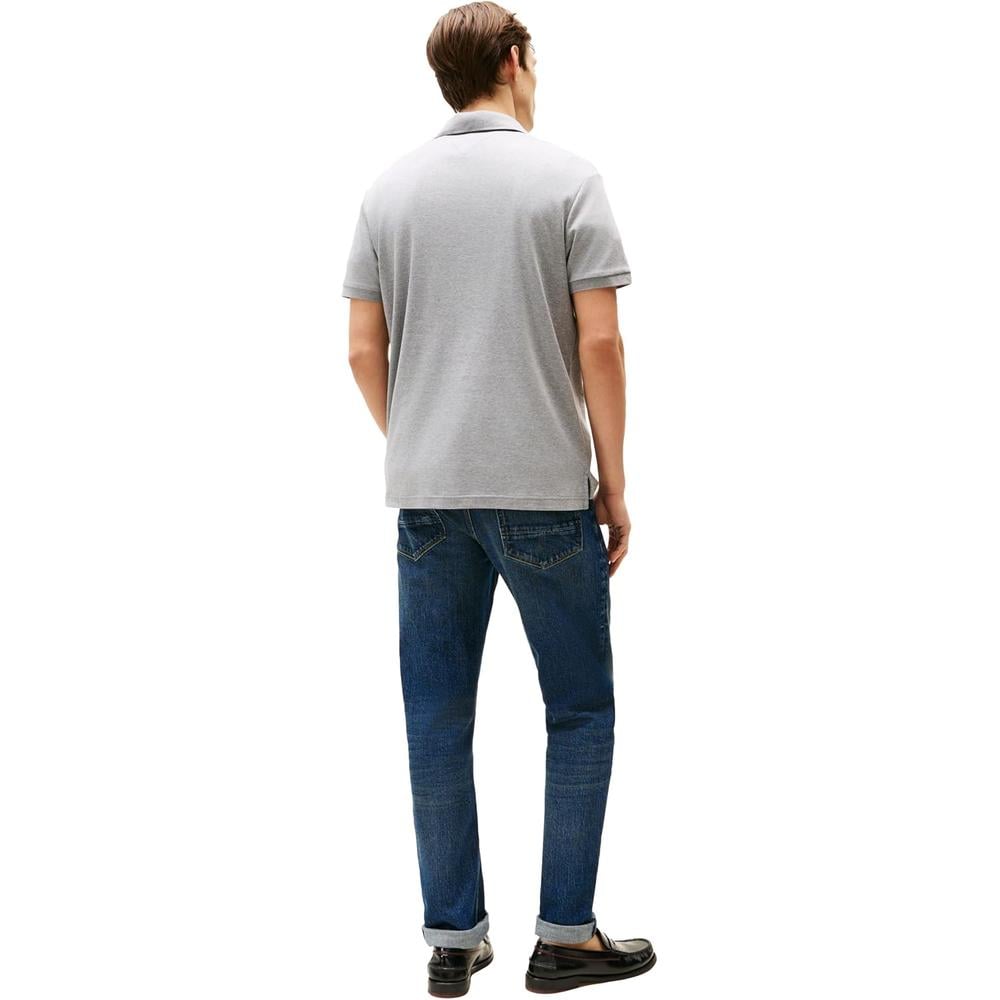 POLO PARA HOMBRE TOMMY HILFIGER REGULAR FIT MANGA CORTA GRIS MEDIO JASPEADO - 4