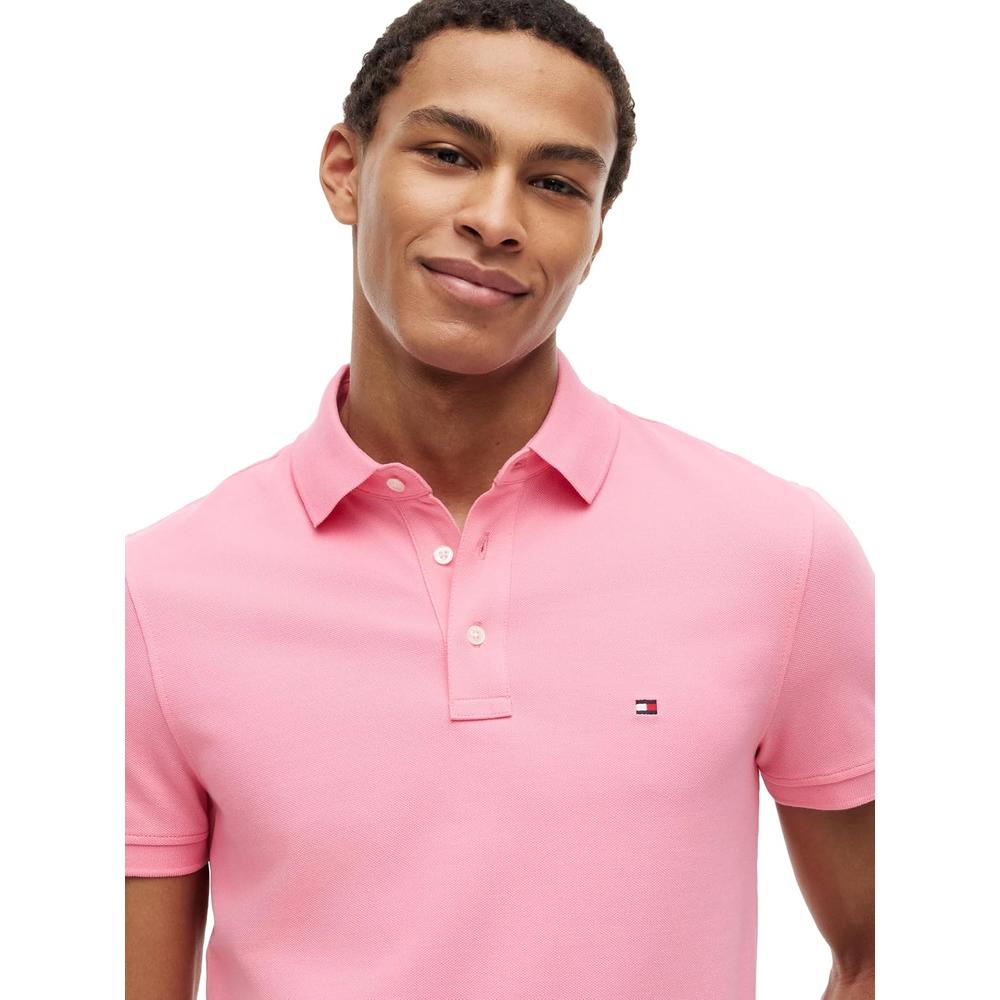 POLO PARA HOMBRE TOMMY HILFIGER 1985 SLIM FIT MANGA CORTA ROSA - 2