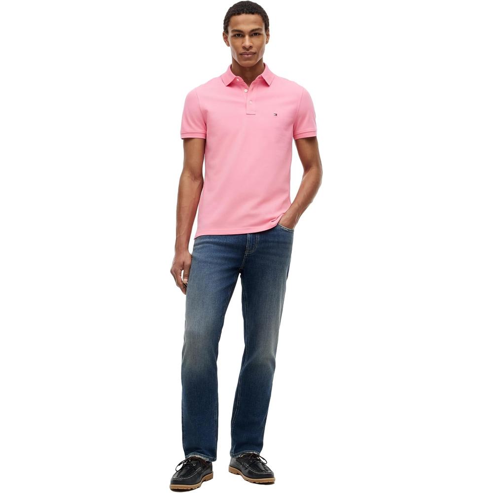 POLO PARA HOMBRE TOMMY HILFIGER 1985 SLIM FIT MANGA CORTA ROSA - 3