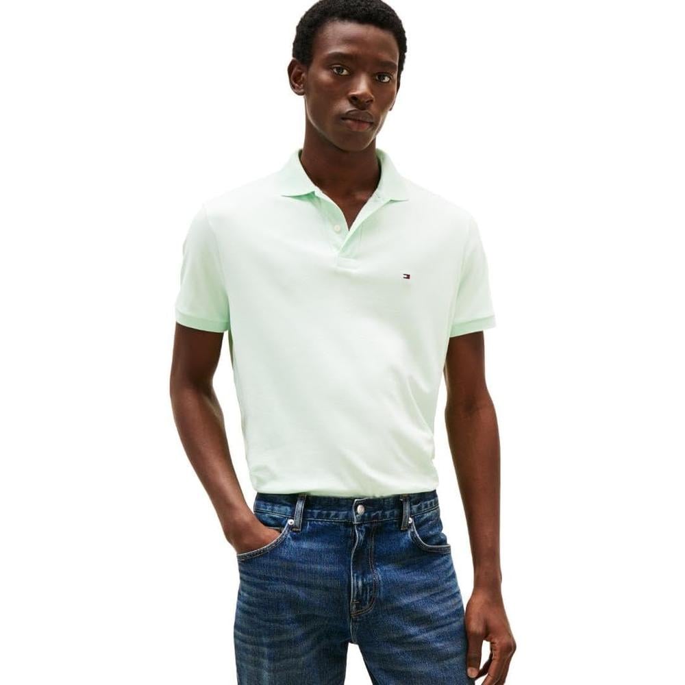 POLO PARA HOMBRE TOMMY HILFIGER REGULAR FIT MANGA CORTA VERDE OPALO - 1
