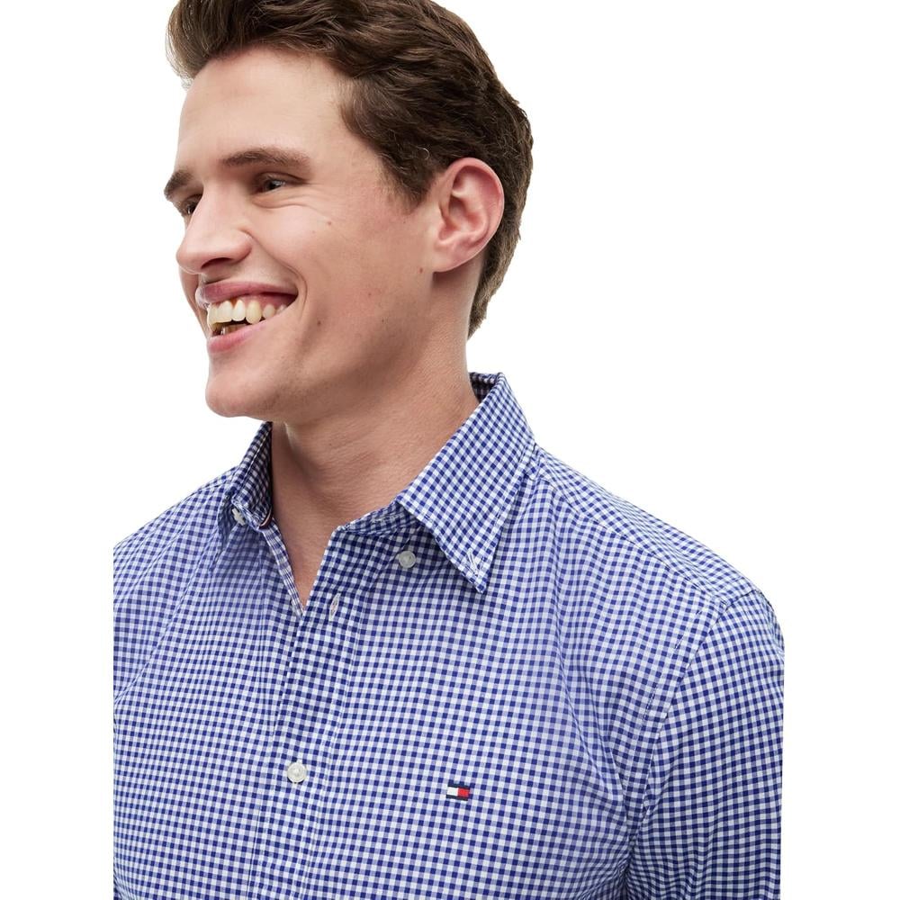CAMISA PARA HOMBRE TOMMY HILFIGER REGULAR FIT MANGA LARGA AZUL WEDGE BLANCO - 2