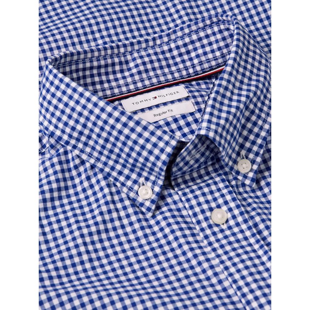 CAMISA PARA HOMBRE TOMMY HILFIGER REGULAR FIT MANGA LARGA AZUL WEDGE BLANCO - 5
