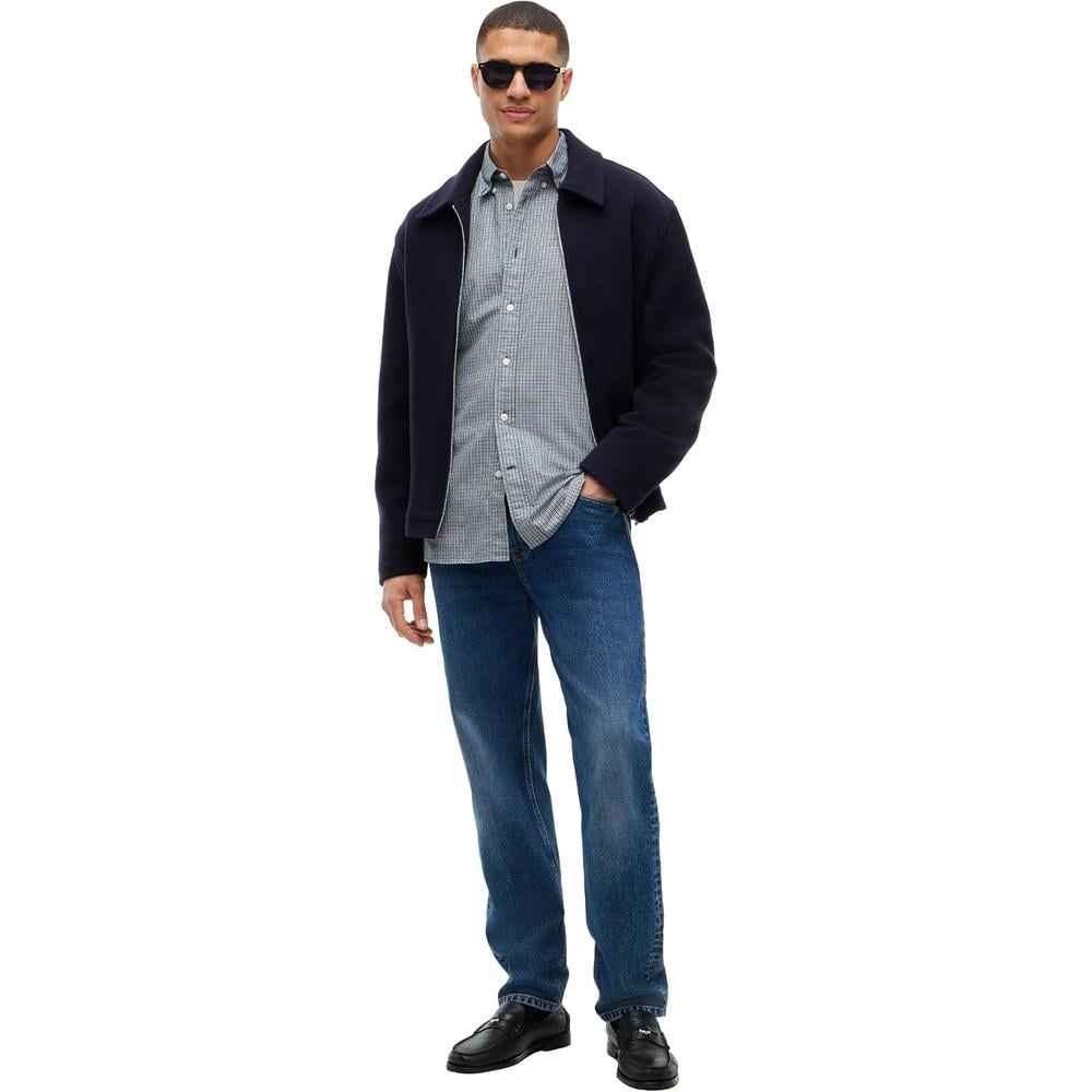 CAMISA PARA HOMBRE TOMMY HILFIGER OXFORD REGULAR FIT MANGA LARGA VERDE ORNAMENTAL CUADROS LAVADO - 3