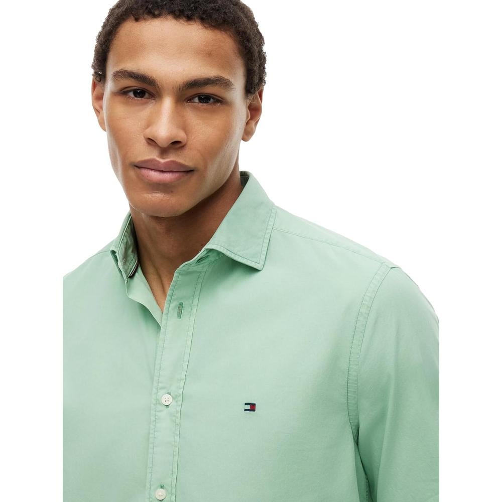 CAMISA PARA HOMBRE TOMMY HILFIGER REGULAR FIT MANGA LARGA VERDE CÉSPED - 2
