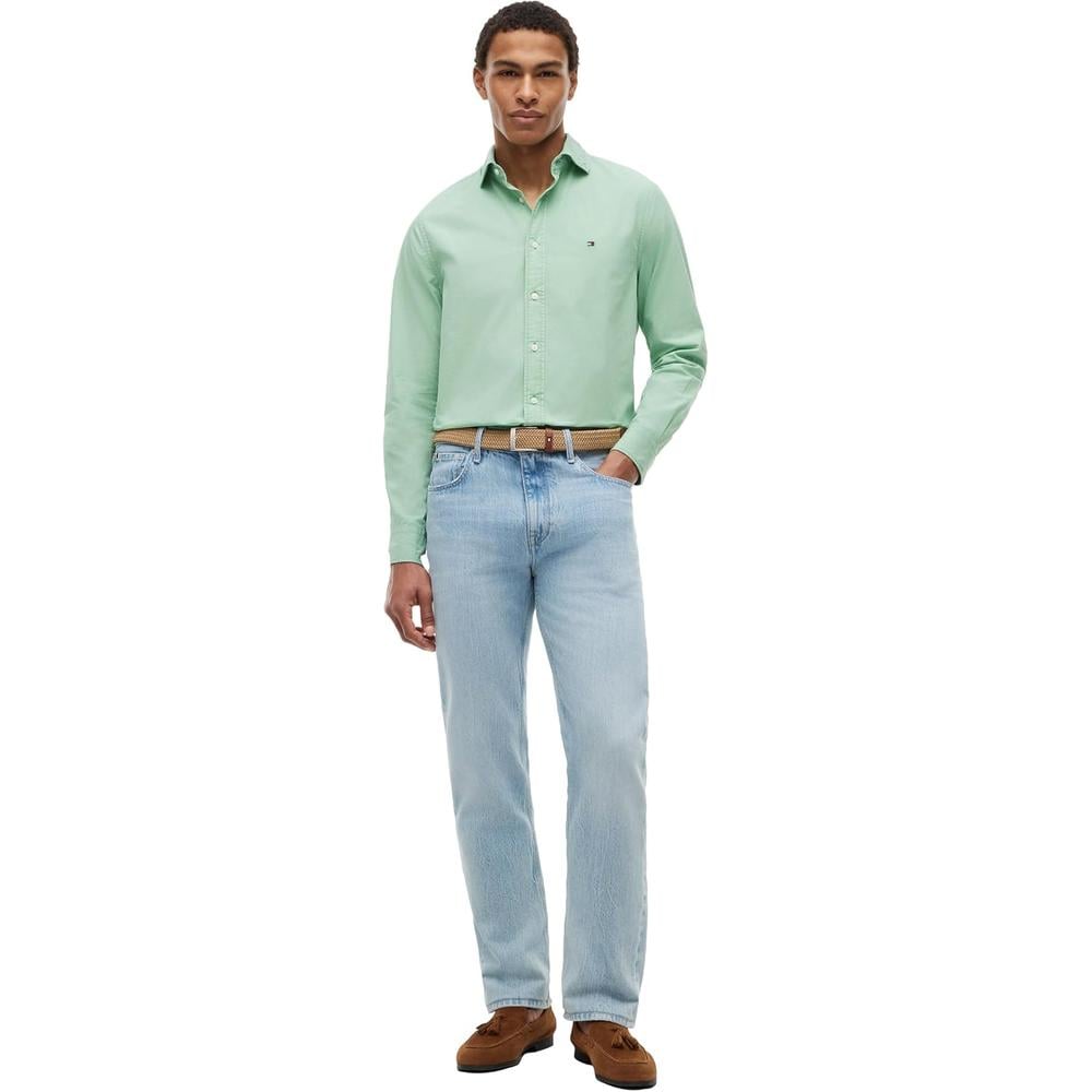 CAMISA PARA HOMBRE TOMMY HILFIGER REGULAR FIT MANGA LARGA VERDE CÉSPED - 3