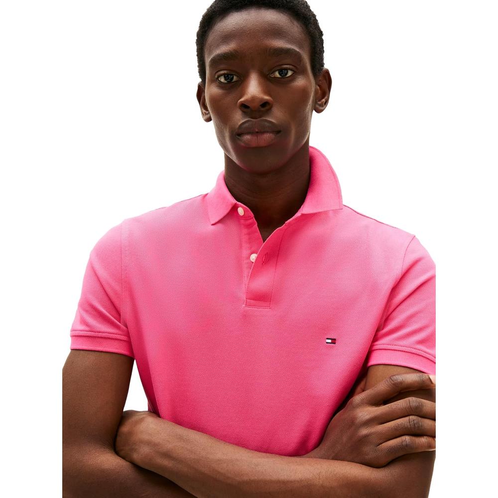 POLO PARA HOMBRE TOMMY HILFIGER 1985 REGULAR FIT MANGA CORTA ROSA INTENSO - 2