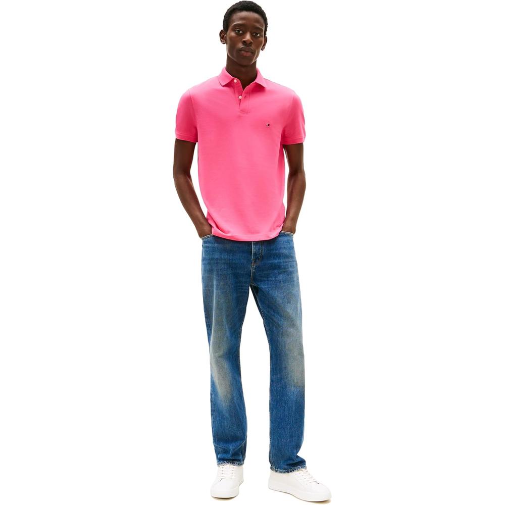 POLO PARA HOMBRE TOMMY HILFIGER 1985 REGULAR FIT MANGA CORTA ROSA INTENSO - 3