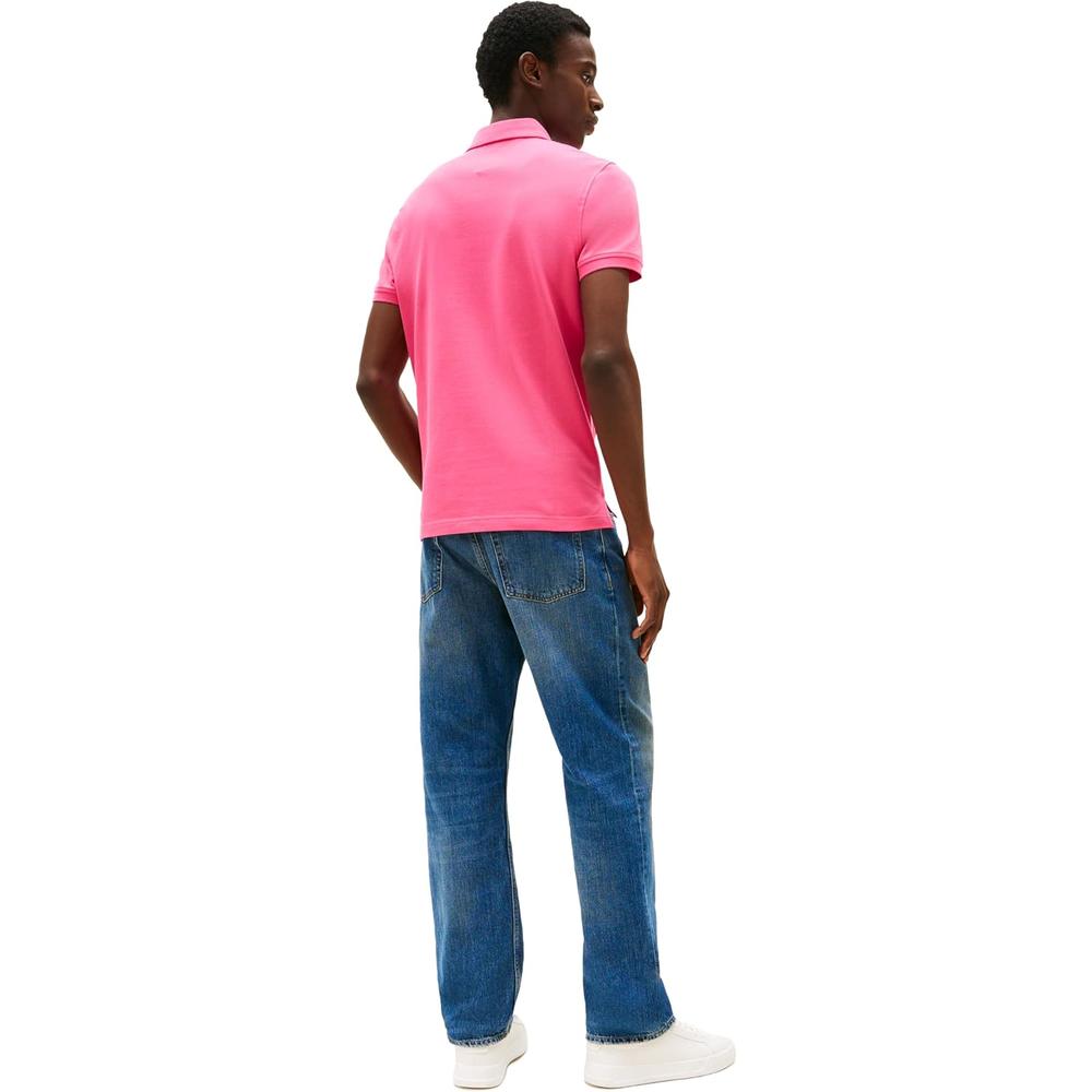 POLO PARA HOMBRE TOMMY HILFIGER 1985 REGULAR FIT MANGA CORTA ROSA INTENSO - 4