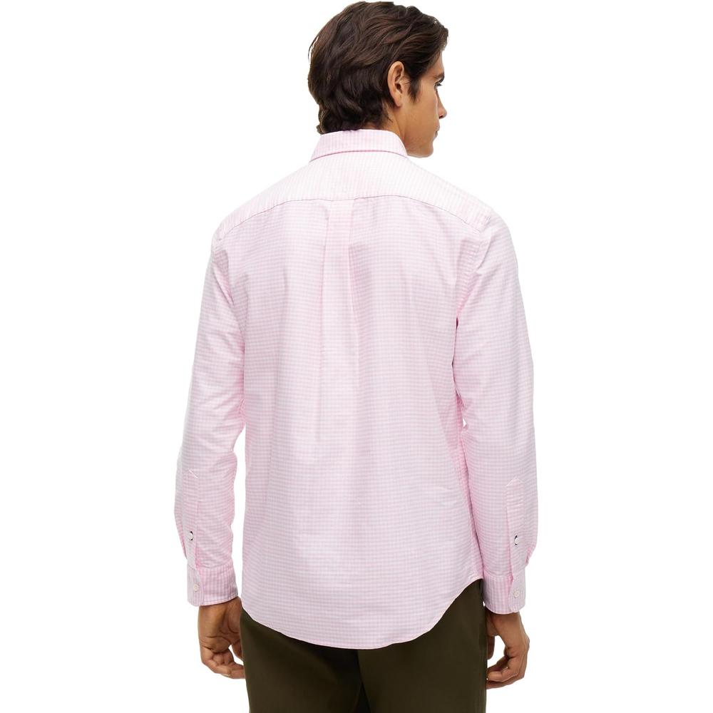 CAMISA PARA HOMBRE TOMMY HILFIGER OXFORD REGULAR FIT MANGA LARGA ROSA CLASICO CUADROS - 4