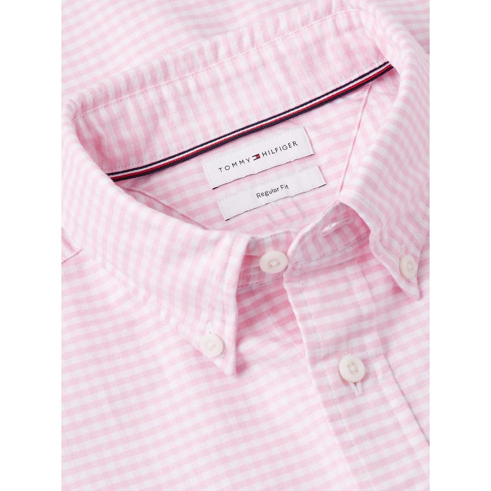 CAMISA PARA HOMBRE TOMMY HILFIGER OXFORD REGULAR FIT MANGA LARGA ROSA CLASICO CUADROS - 5
