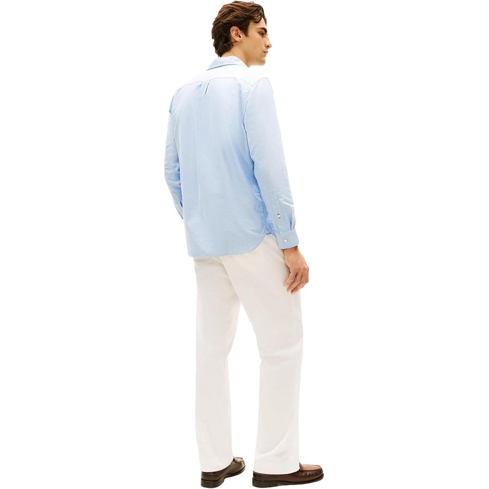 CAMISA PARA HOMBRE TOMMY HILFIGER OXFORD REGULAR FIT MANGA LARGA AZUL CAMISA ROJO BLANCO - 5