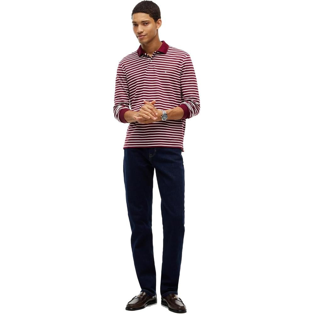 POLO PARA HOMBRE TOMMY HILFIGER LIQUID COTTON REGULAR FIT MANGA LARGA MULTICOLOR - 3