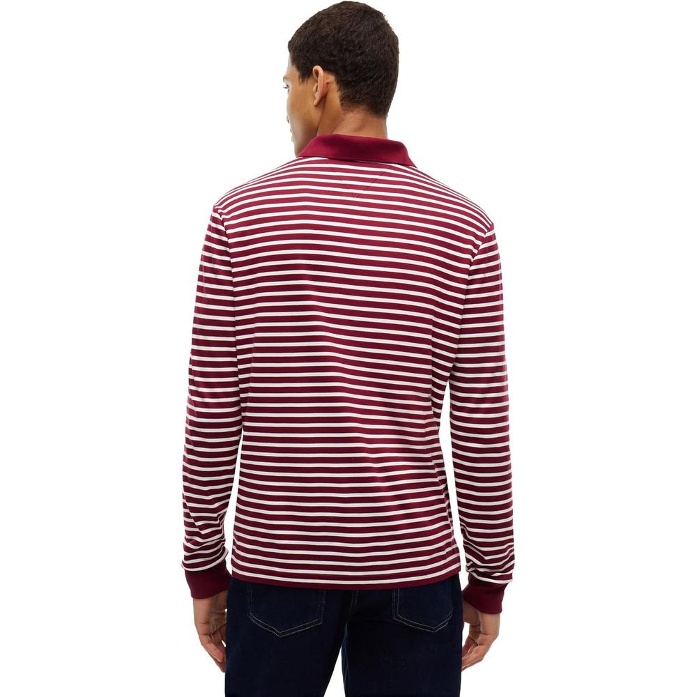 POLO PARA HOMBRE TOMMY HILFIGER LIQUID COTTON REGULAR FIT MANGA LARGA MULTICOLOR - 4