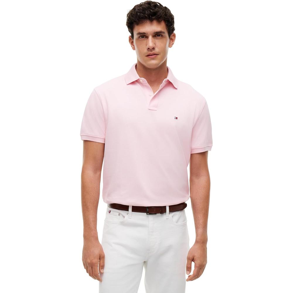POLO PARA HOMBRE TOMMY HILFIGER CLASSIC FIT MANGA CORTA ROSA DUQUESA - 1