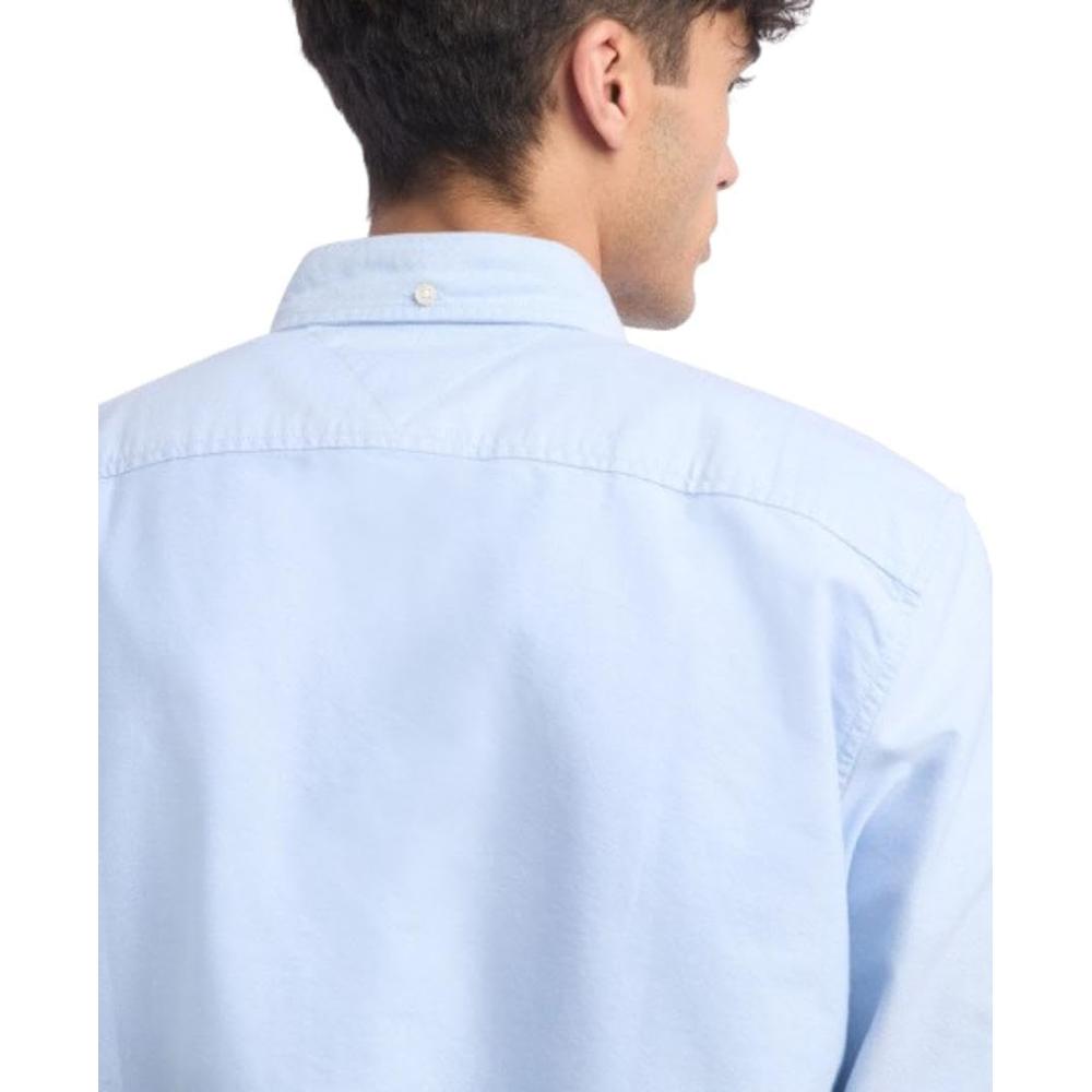 CAMISA PARA HOMBRE TOMMY HILFIGER OXFORD MANGA LARGA AZUL CLARO - 3