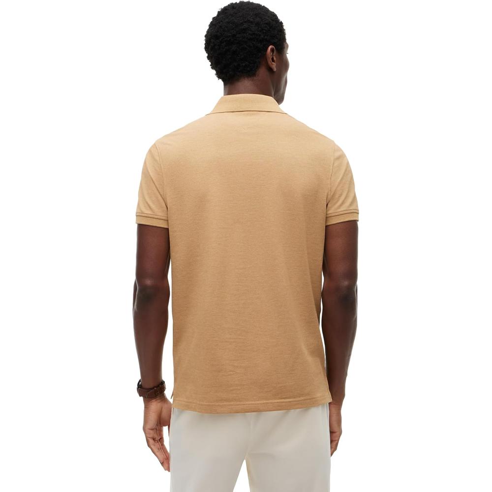POLO PARA HOMBRE TOMMY HILFIGER 1985 REGULAR FIT MANGA CORTA BEIGE SAHARA JASPEADO - 4