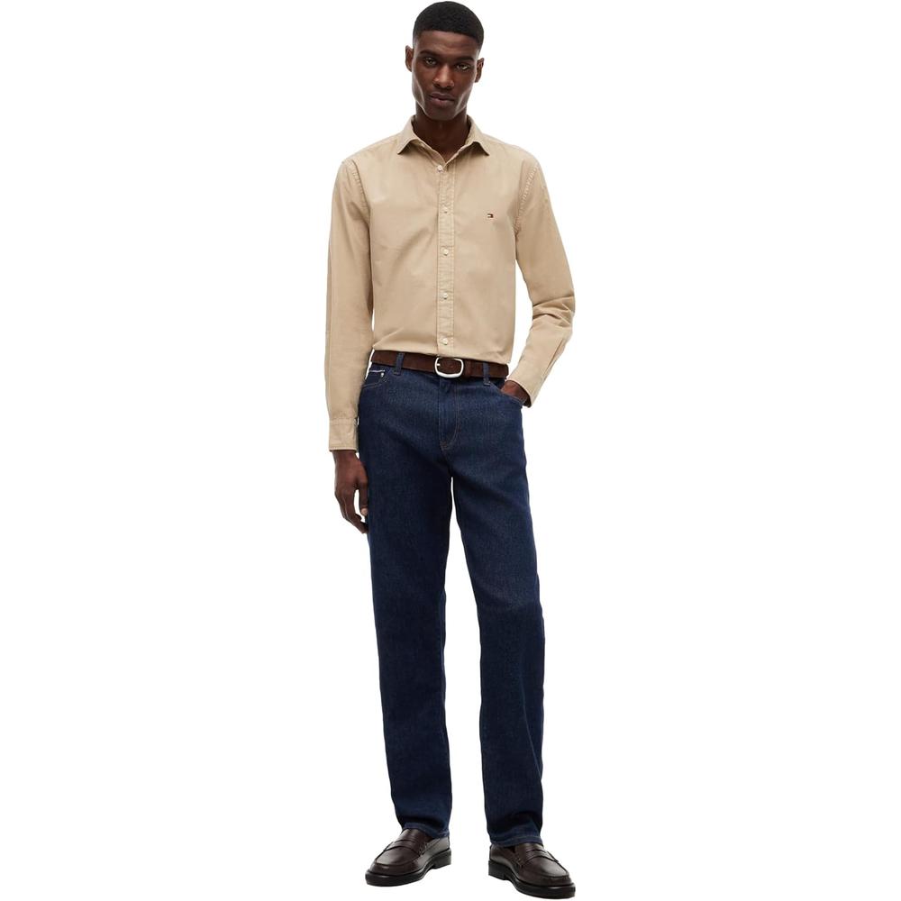 CAMISA PARA HOMBRE TOMMY HILFIGER REGULAR FIT MANGA LARGA MADERA DE SÁNDALO - 5