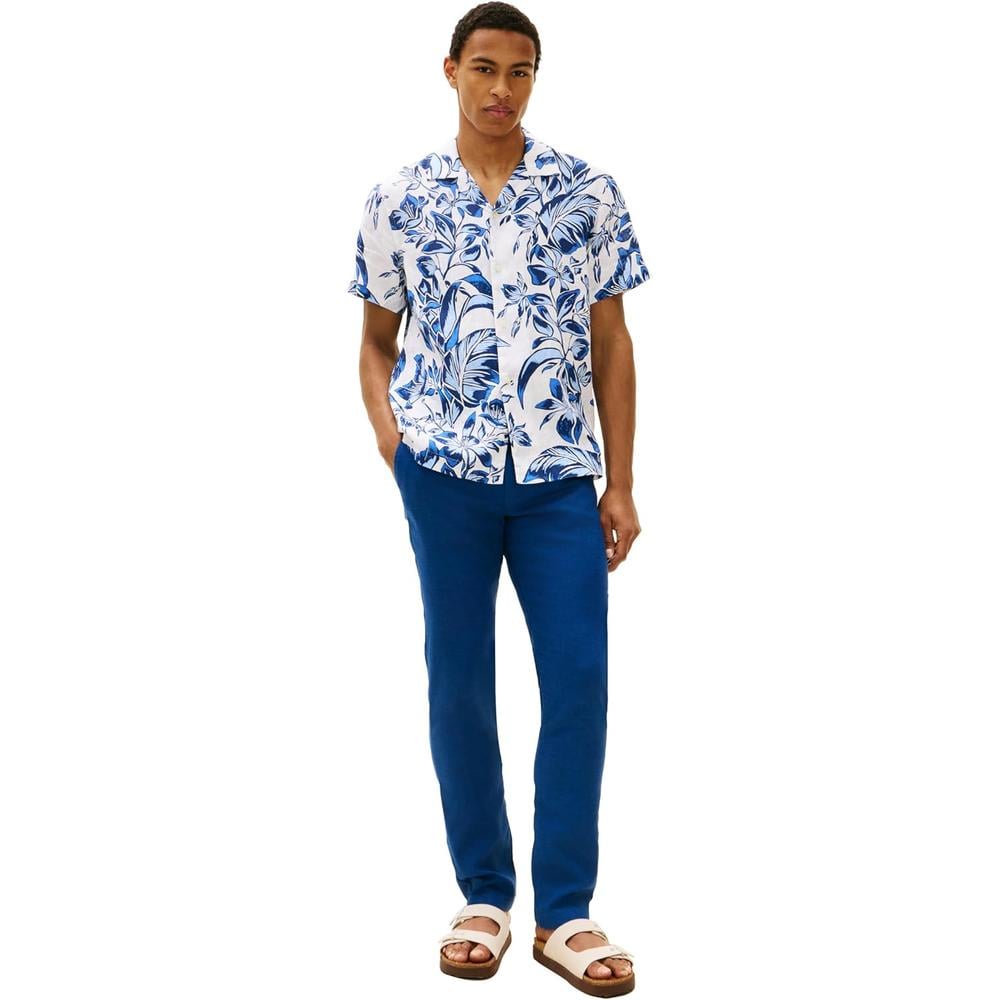 CAMISA PARA HOMBRE TOMMY HILFIGER MANGA CORTA LINO REGULAR FIT MULTICOLOR - 2