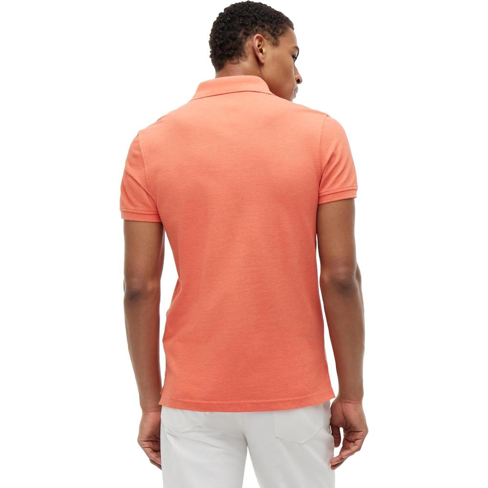 POLO PARA HOMBRE TOMMY HILFIGER 1985 SLIM FIT MANGA CORTA NARANJA BRILLANTE JASPEADO - 4