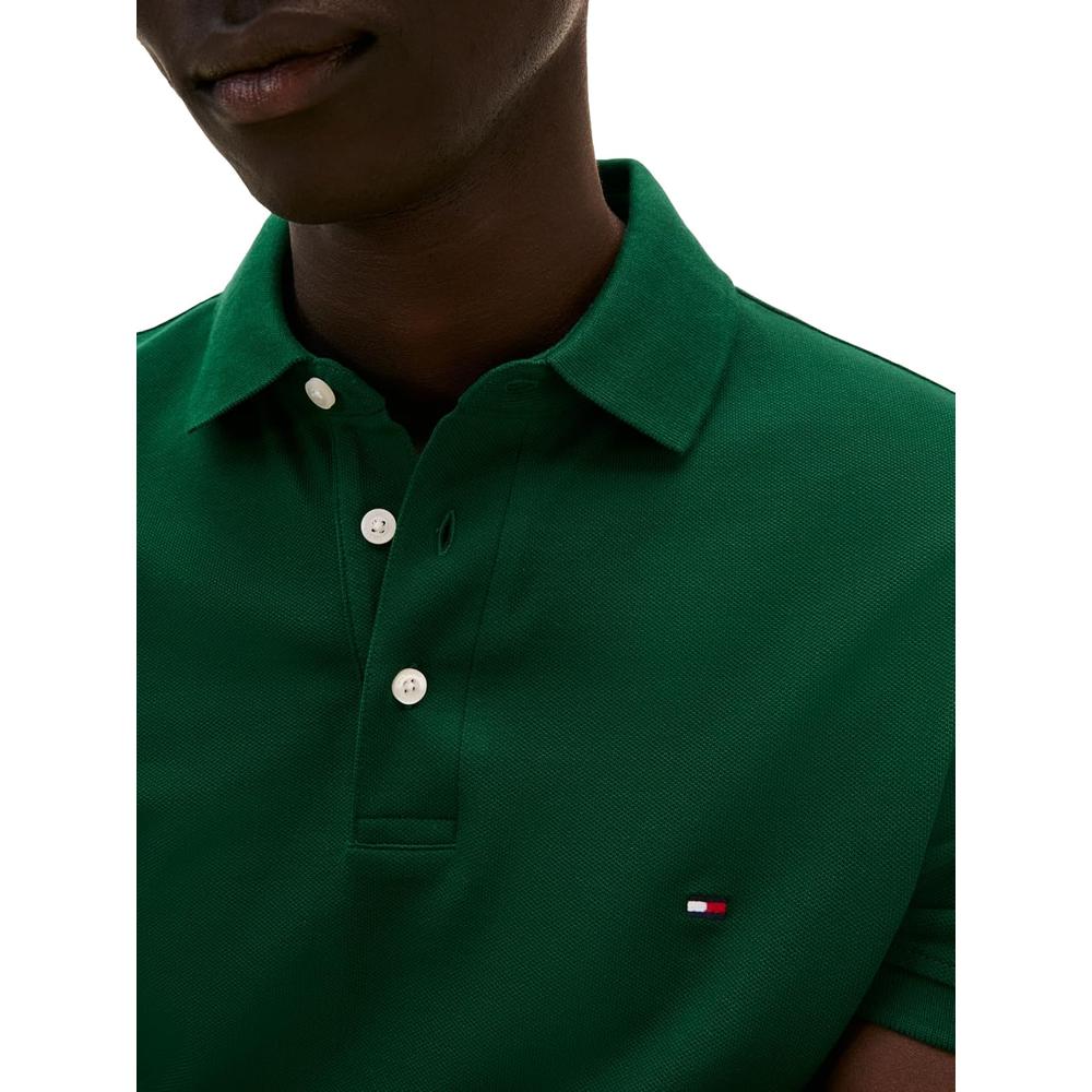 POLO PARA HOMBRE TOMMY HILFIGER 1985 SLIM FIT MANGA CORTA VERDE ORNAMENTAL - 2