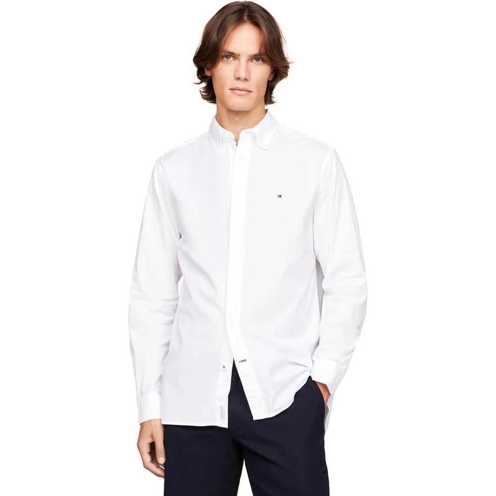 CAMISA PARA HOMBRE TOMMY HILFIGER REGULAR FIT MANGA LARGA BLANCO - 1